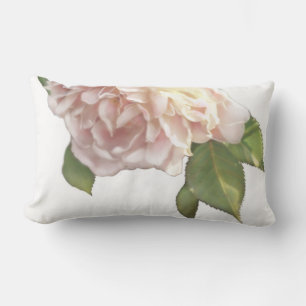 Rosa Rose aus Elfenbein Lendenkissen