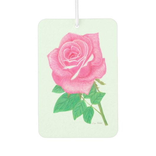 Rosa Rose Autolufterfrischer (Vorderseite)