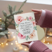 Rosa Rose Baby Dusche Einladung