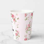 Rosa Rose Baby Dusche Pappbecher (Links)