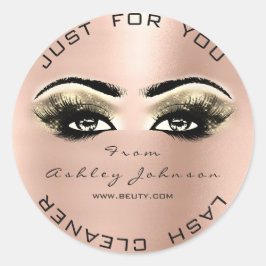Rosa Rose Beauty Glitzer Gold Lash Makeuaner Runder Aufkleber