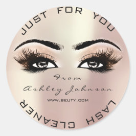 Rosa Rose Beauty Glitzer Peach Lash Makeuaner Runder Aufkleber