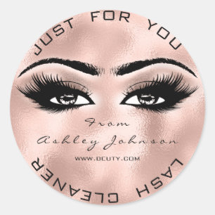 Rosa Rose Beauty Glitzer Skin Lash Makeuaner Runder Aufkleber