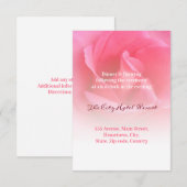 Rosa Rose Begleitkarte (Vorne/Hinten)