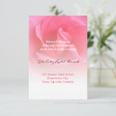 Rosa Rose Begleitkarte (Stehend Vorderseite)