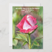 Rosa Rose Bible Verse Art Flat Note Card Dankeskarte (Vorderseite)