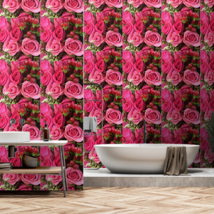Rosa Rose Bilddruckwand Akzente Behandlung Tapete