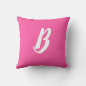 Rosa Rose - Bläschen - Monogramm Kissen (Rückseite)