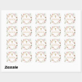 Rosa Rose Blooms Girl BaptisSquare Stickers (Blatt)