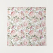 Rosa Rose Blues Wandteppich (Vorderseite (Horizontal))