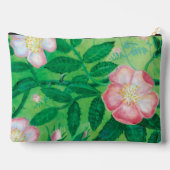 Rosa Rose blühend Zubehörtasche (Rückseite)