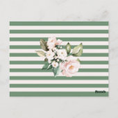 Rosa Rose Blume Danke Empfang Card Postkarte (Rückseite)