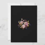 Rosa Rose Blume Einladung (Rückseite)