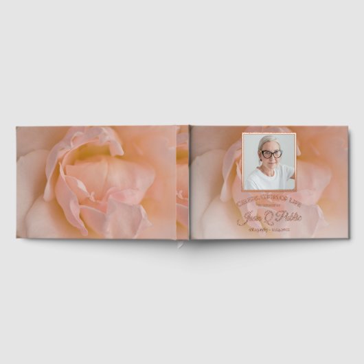 Rosa Rose Blume - Feier des Lebens Gästebuch (Voll)