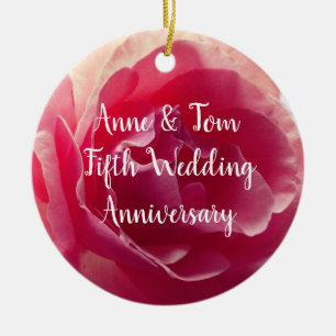 Rosa Rose Blume Foto, Anniversray Ornament