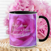 Rosa Rose Blume Foto glauben an magisches Zitat