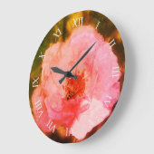 Rosa Rose Blume Foto Uhr (Winkel)