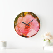 Rosa Rose Blume Foto Uhr (Zuhause)