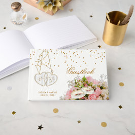 Rosa-Rose-Blume - Gästebuch Hochzeiten