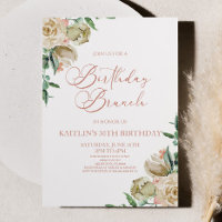 Rosa Rose Blume Geburtstag Brunch Party