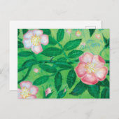 Rosa Rose Blume Geheimgarten Postkarte (Vorne/Hinten)