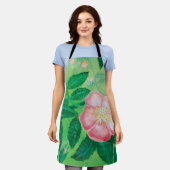 Rosa Rose Blume Geheimgarten Schürze (Getragen)