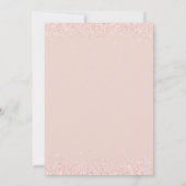 Rosa-Rose-Blume Hochzeit mit Blush & Dusty Einladung (Rückseite)