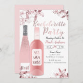 Rosa Rosè Blume Orchid Junggeselinnen-Abschied Einladung (Vorne/Hinten)