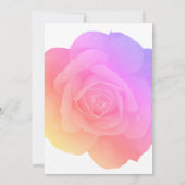 Rosa Rose Blume Piazza della Riforma Einladung (Rückseite)