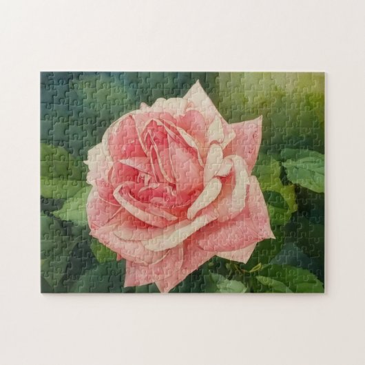 Rosa Rose Blume Rose Vintage Art Puzzle (Horizontal)