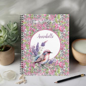 Rosa-Rose-Blumen-Scroll-Spiral-Notebook Notizblock