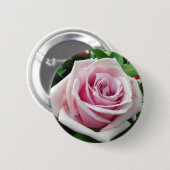 Rosa Rose Blumenaste Button (Vorne & Hinten)