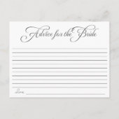 Rosa Rose Blumenberater für die Braut Hinweiskarte (Rückseite)