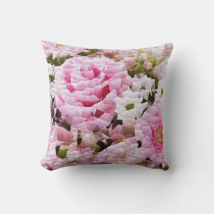 Rosa Rose Blumendesign Kissen