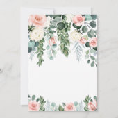 Rosa Rose Blumengarten Probe Abendessen Einladung (Rückseite)