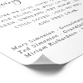 Rosa-Rose-Blumengezettel Poster (Ecke)