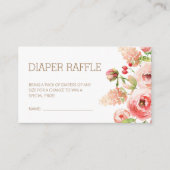 Rosa Rose Blumenkleider Kinderdusche Windeln Winde Begleitkarte (Vorderseite)