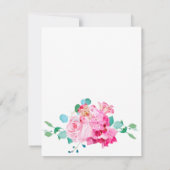 Rosa Rose Blumenladen Bohemisches Brautparty (Rückseite)