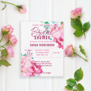 Rosa Rose Blumenladen Bohemisches Brautparty