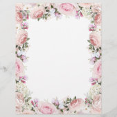 Rosa Rose Blumenpapier (Rückseite)