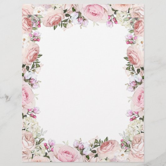 Rosa Rose Blumenpapier (Rückseite)