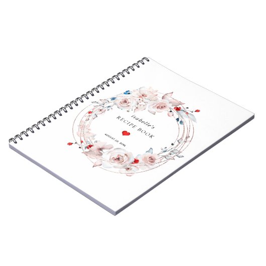 Rosa Rose Blumenrezeptur Buch (Linke Seite)