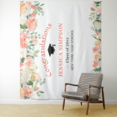 Rosa Rose Blumenrot Foto Hintergrund Abschluss Wandteppich (Beispiel)