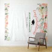 Rosa Rose Blumenrot Foto Hintergrund Abschluss Wandteppich (Beispiel (Horizontal))