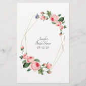 Rosa Rose Blumenspiel, wo wir waren Flyer (Hinten)