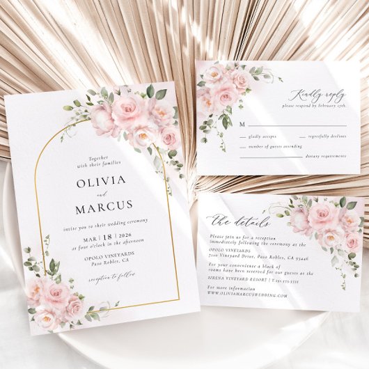 Rosa-Rose-Blumenzettel Begleitkarte