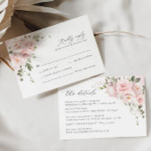 Rosa-Rose-Blumenzettel Begleitkarte