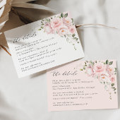 Rosa-Rose-Blumenzettel Begleitkarte