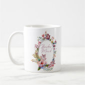 Rosa Rose Blush Blumenhain Kaffeemaschine Tasse (Links)