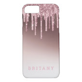 Rosa Rose Blush Girl Glitzer Sparkone Case-Mate iPhone Hülle (Rückseite)